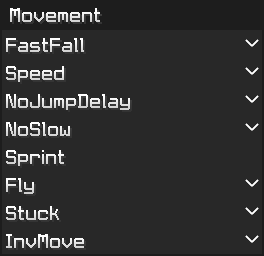 Movement module category